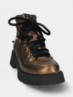 Bota Castanha Com Atacadores Para Mulher Nicole 06