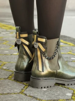 Bota Chelsea Verde Para Mulher Raquel 08