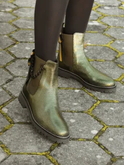 Bota Chelsea Verde Para Mulher Raquel 08