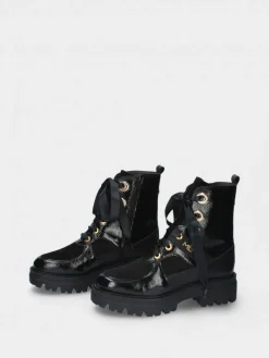 Bota Preta Estilo Militar Raquel 35