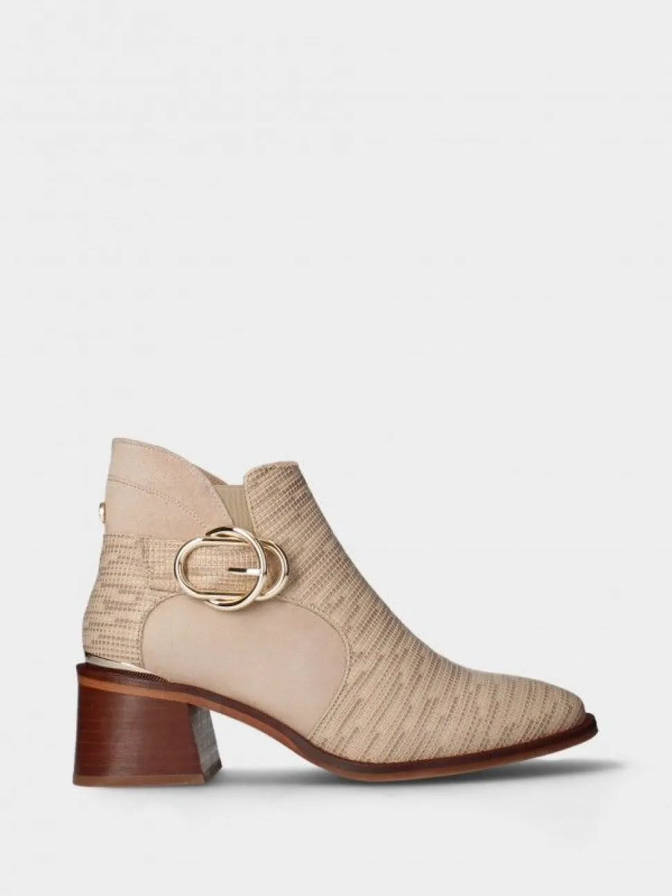 Botim Bege De Salto Para Mulher Tania 12