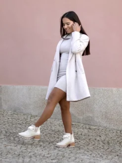 Botim Branco De Salto Para Mulher Tania 14