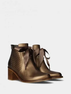 Botim Castanho De Salto Para Mulher Sara 22