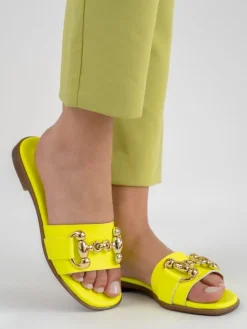 Chinelo Neon Amarelo Salto Raso Luca 10