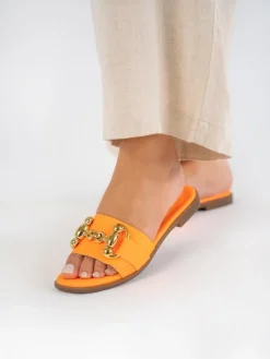 Chinelo Neon Laranja Salto Raso Luca 10