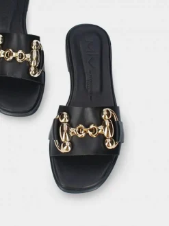 Chinelo Preto Raso Para Mulher Luca 09