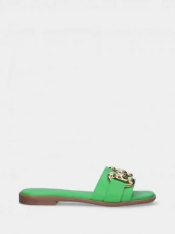 Chinelo Verde Raso Para Mulher Luca 09