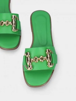 Chinelo Verde Raso Para Mulher Luca 09