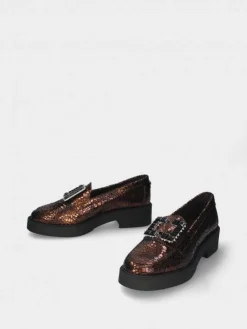 Mocassim Castanho Com Plataforma Raquel 21