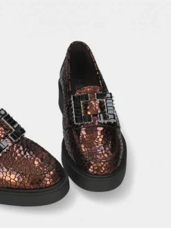 Mocassim Castanho Com Plataforma Raquel 21