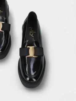 Mocassim Preto Com Plataforma Raquel 16