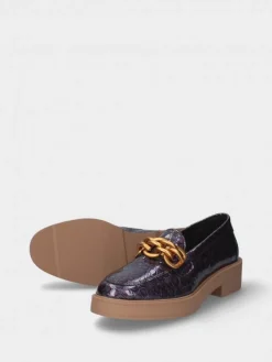 Mocassim Roxo Com Plataforma Raquel 19