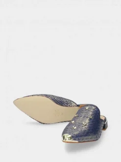 Mules Azul Para Mulher Lea 60