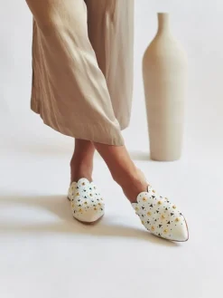 Mules Brancos Para Mulher Lea47