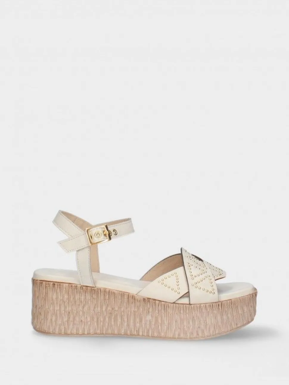 Sandalia Branca Com Cunha Para Mulher Debora 10