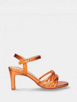 Sandalia Laranja Salto Alto Camila 42