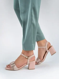 Sandalia Nude De Salto Claudia 21