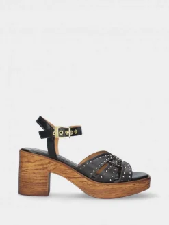 Sandalia Preta Compensada Manuela 02