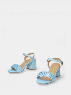 Sandálias Turquesa De Salto Medio Claudia 20