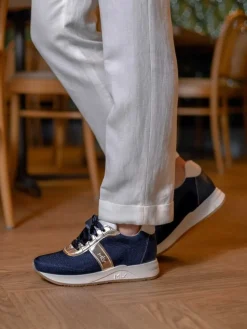 Sapatilha Azul Com Cunha Interior Para Senhora Alice 26