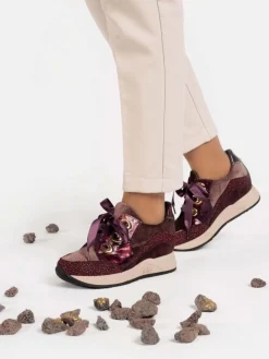 Sapatilha Bordo Com Cunha Interior Alice 42