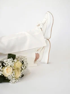 Sapatilha Branco Com Cunha Interior Para Mulher Alice 38