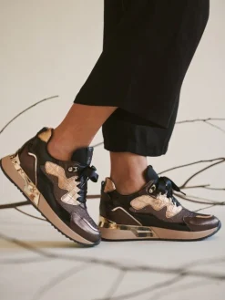 Sapatilha Castanha De Cunha Interior Para Mulher Aurora 03