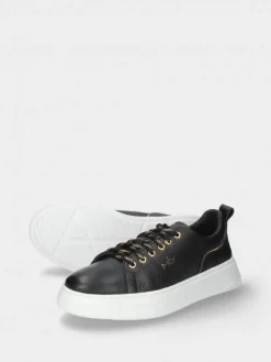 Sapatilha Em Pele Preta Anita 02