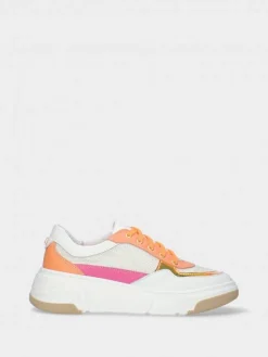 Sapatilha Laranja Com Cunha Para Mulher Benedita 01