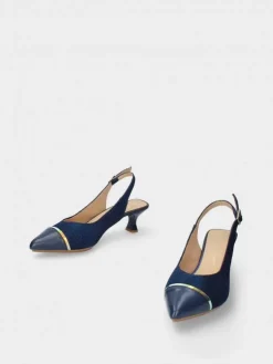 Sapato Salto Medio Azul Lori 33