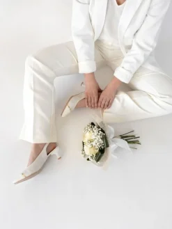 Sapato Salto Medio Branco Lori 33