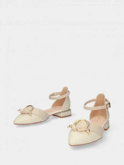 Sapato Salto Raso Bege Para Mulher Lea 64