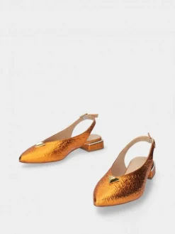 Sapato Salto Raso Laranja Lea 65