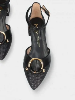 Sapato Salto Raso Preto Para Mulher Lea 64