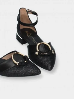 Sapato Salto Raso Preto Para Mulher Lea 64