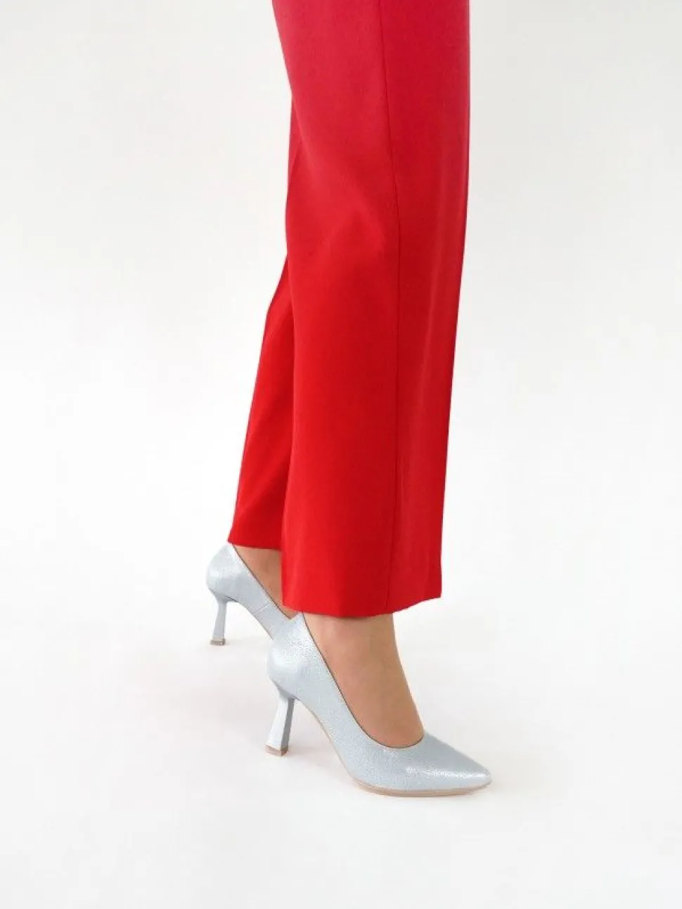 Sapato Stiletto Prateado Salto Alto Luisa 01