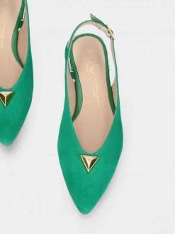 Sapatos Salto Raso Verde Lea 66