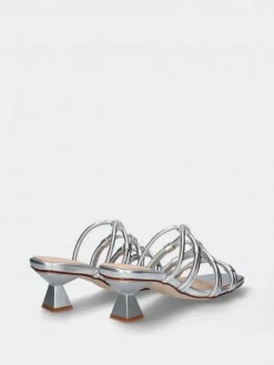 Soca Prateadas Com Salto Para Mulher Margarida 01