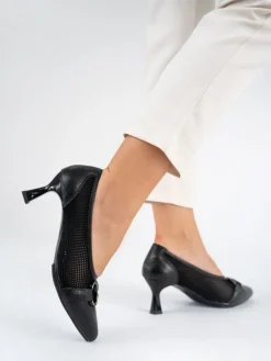 Stilleto Preto Salto Medio Lori 34